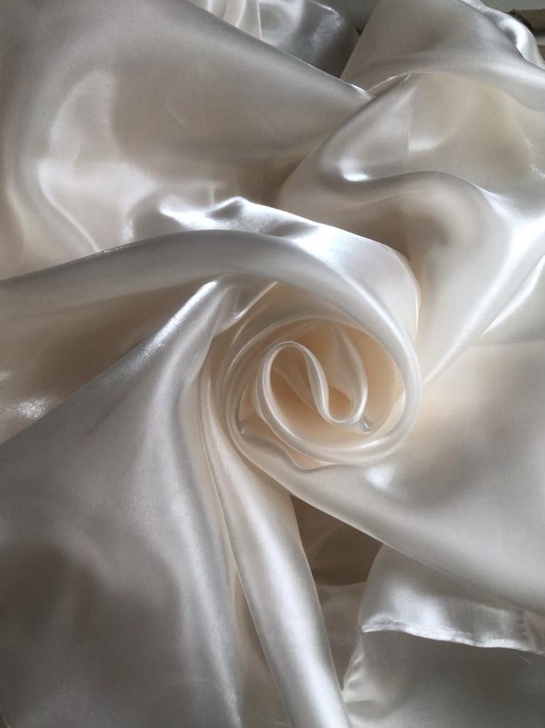 Water Satin Light Champagne Organza Fabric Very Wide Shiny Hard Yarn Designer Wedding Dress Fabric Designer Clothing Fabric