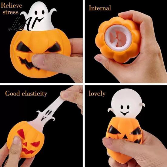 Pocket Fidget Toys 12Pcs Pop-up Ghost Pumpkin Squeeze Toy Stress Relief Head Sensory Toy Kit Creepy Pinch for Party Favors