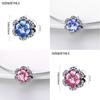 Copper Craft Plum Blossoms Azaleas Sunflowers Cherry Blossoms Sparkling Zircon Beads Charms Birthday Diy Exquisite Jewelry
