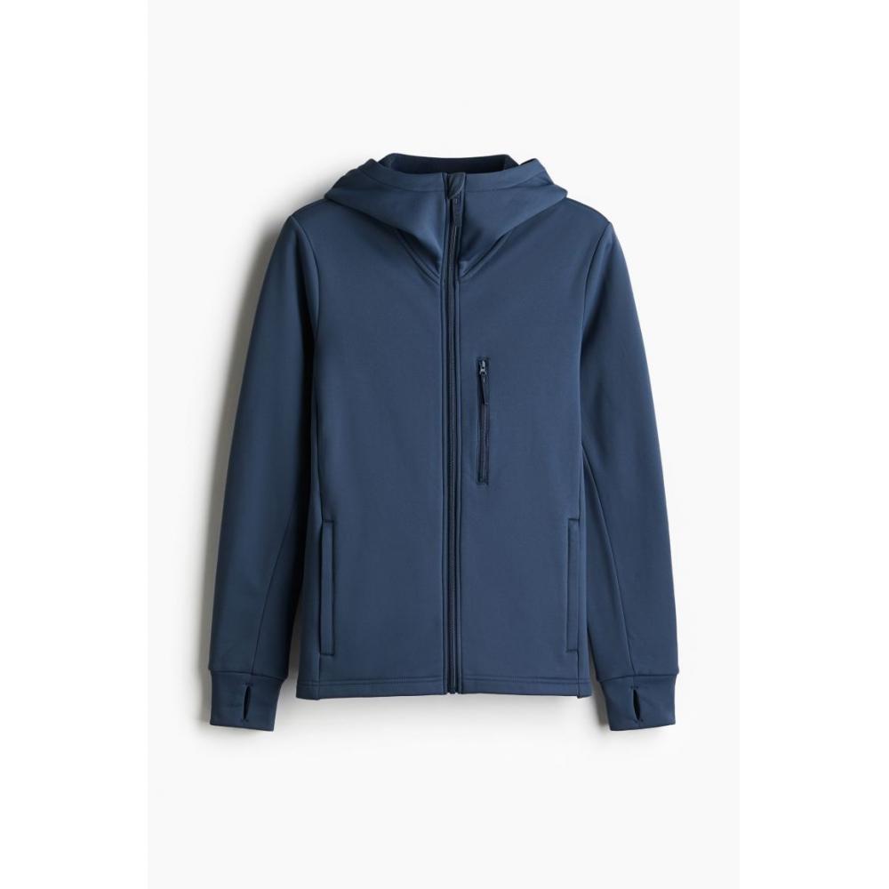 H M Mid Layer Jacket Regular Fit Navy Blue