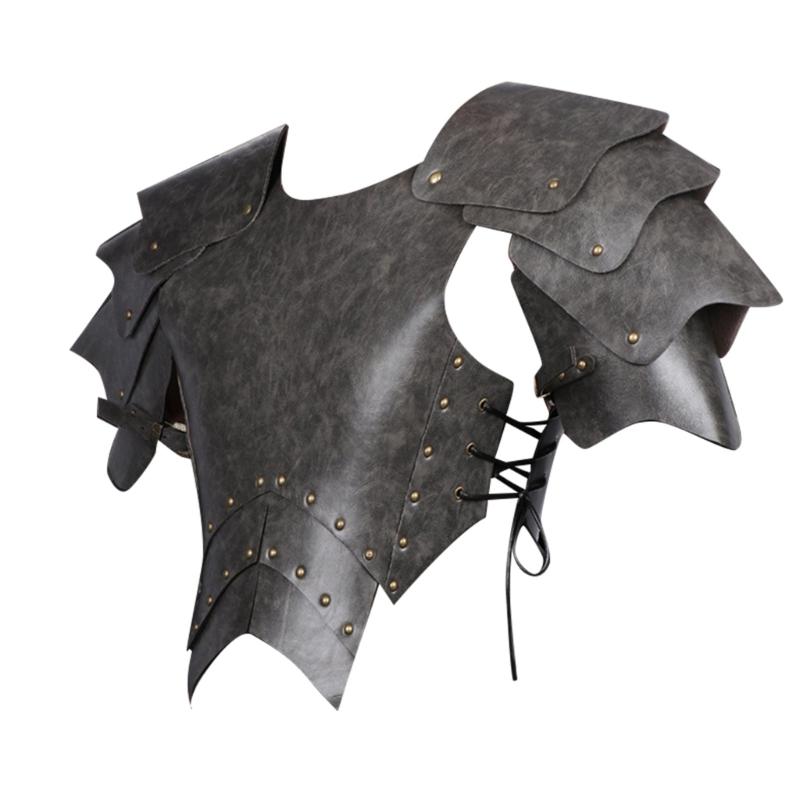 Män Cosplay Bröstharnesk Justerbart Fuskpäls Kropp Bröstsele Justerbara Axelpansar för Halloween Cosplay