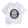 Kids Boys Girls 100% Cotton Crew Neck Short Sleeve T-Shirt, Cute Space Panda Astronaut Print Casual Stay High Tee, Soft Breathable Summer Top for Dail