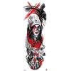 Waterdichte tattoo stickers voor de hele arm: Jezus, Maagd Maria, Kroon, Leeuw-ontwerp