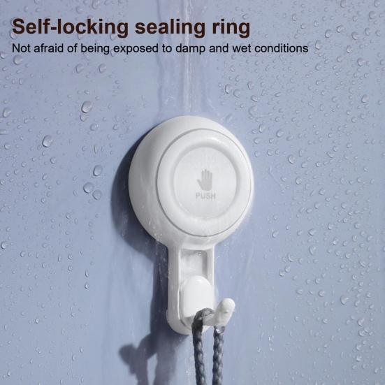Towel Hanger Heavy Duty Suction Cup Shower Hook Strong Load-bearing Rotatable Easy To Install Kitchen Bathroom Wall Hook