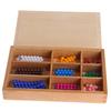 Montessori Matematyka Materiał 1-9 Koraliki Bar w drewnianym pudełku Wczesna zabawka przedszkolna