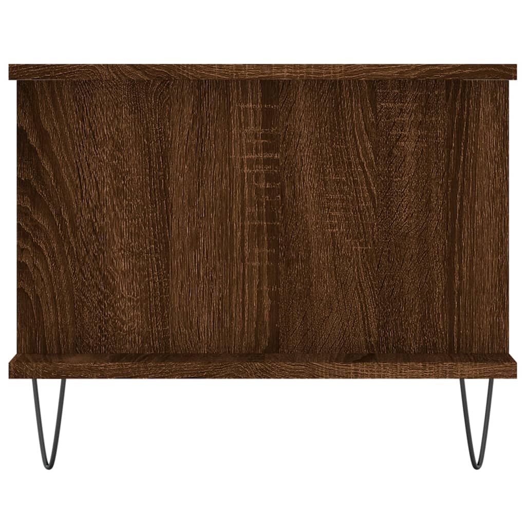 Coffee Table Brown Oak Look 90 X 50 X 40 Cm Engineered Wood