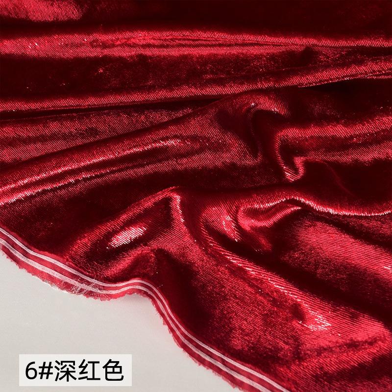 100cmX140cm Soft Shiny Inverted Velvet Bright Thread Silk Fabric for DIY Cheongsam Formal Wear Fashion Fabric