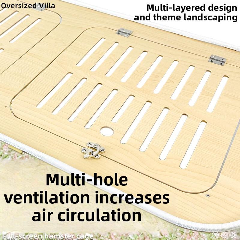 80cm Hamster Cage Large Spacious Habitat for Syrian Dwarf Hamsters Luxury Modular Acrylic Rodent Mansion Deluxe Pet Enclosure