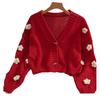 Short sweater women's spring and autumn new versatile fresh and sweet wind knitted cardigan women