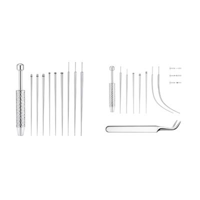 Grasper And Curved Piercing Guide Needle Set For Easy Accurate Body Piercing On Sensitive Skin