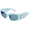Balenciaga Light Blue Cat Eye Ladies Sunglasses Bb0321s 014 57