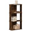 VidaXL 3-Tier Bookcase Smoked Oak 60x30x120cm Engineered Wood, Shelf, Book Shelf, Storage Shelf, 860269
