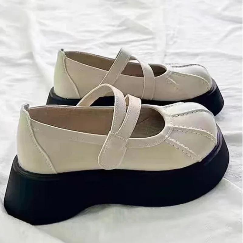 fashion Shoes for Women 2024 High Quality Buckle Strap Women's High Heels Fashion Shallow Dress Pumps Women New Round Toe Platform Heels