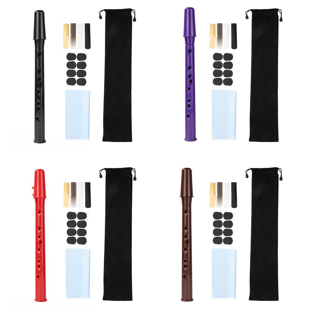 Mini Pocket Saxophone For Beginners Portable Plastic Sax With Reeds 8 Hole Pocket Sax With Finger Chart Lightweight Travel