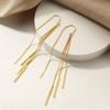 Hypoallergenic Stainless Steel Golden Tassel Earrings, Comfortable, Elegant, Fashionable Women's Earrings for Daily Wear Parties, Jewelry Accessories