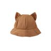 Cute cat ears bucket hat female spring and summer versatile cute girl ins sunshade sunscreen solid color dome basin hat tide