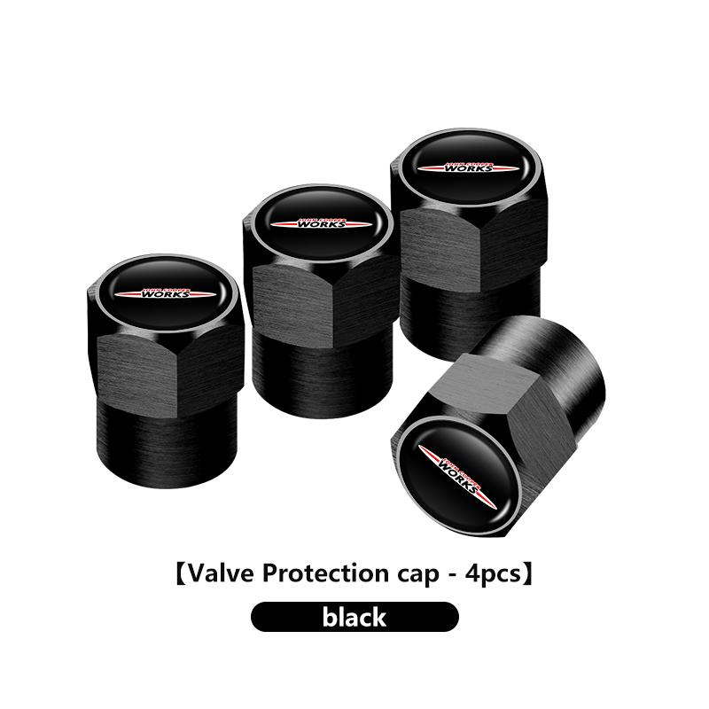 4Pcs Car Wheel Tire Stem Valve Protection Cap Dustproof Cover For MINI Cooper Works R56 F56 R53 R60 Clubman JCW Countryman TC1