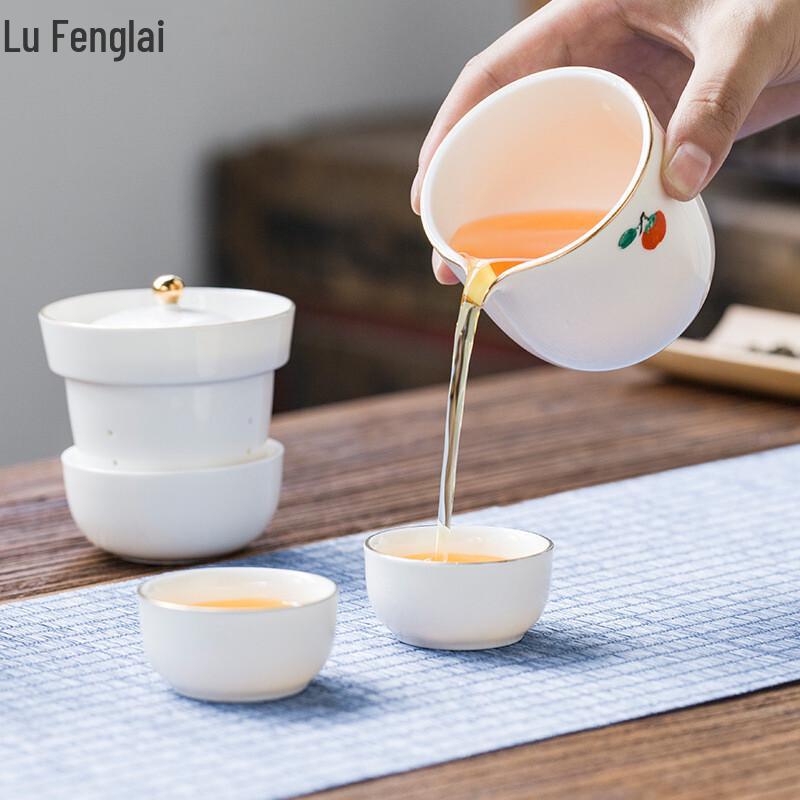 Lu Fenglai Persimmon Design Portable Tea Set