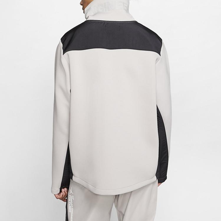 Jordan 23 Engineered High-Neck Knit Half-Zip Sweater Men Tops Grey BQ5738-210