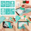 Self-Adhesive Silk Screen Stencil for Clay Love Heart Reusable Mesh Transfer Printing Earring Jewelry Making Decoration