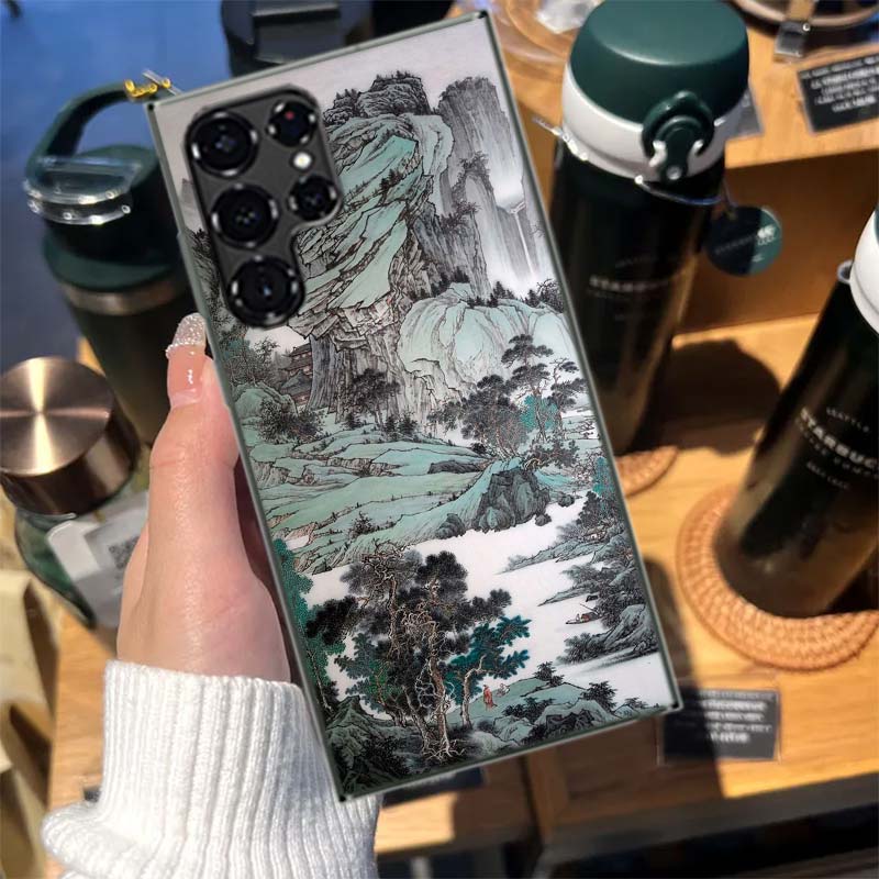 Chinese Style Ink Painting Art Cases Phone Case for Samsung Galaxy S26 Ultra S25 Edge S24 S23 FE S21 Plus S20 S22 S10 Cover TPU