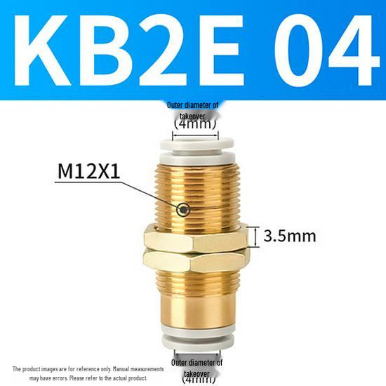 SMC Pneumatic Through-Panel Bulkhead Straight Connector KB2E/KQ2E Series