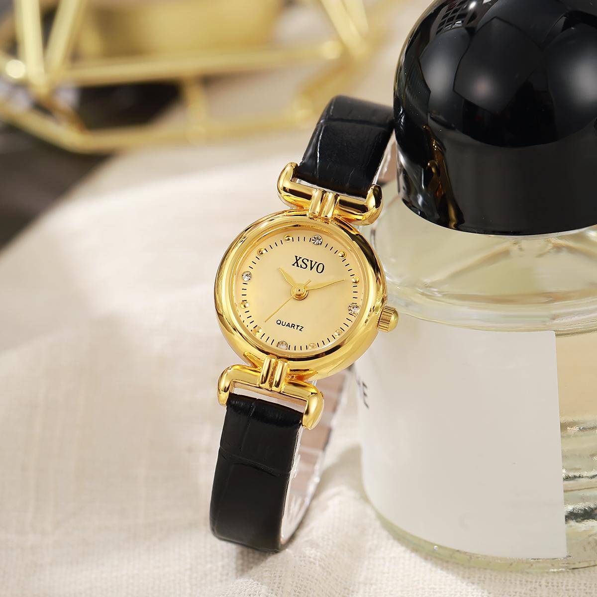 

Простые полосатые часы с маленьким циферблатом, кварцевые, с ремешком