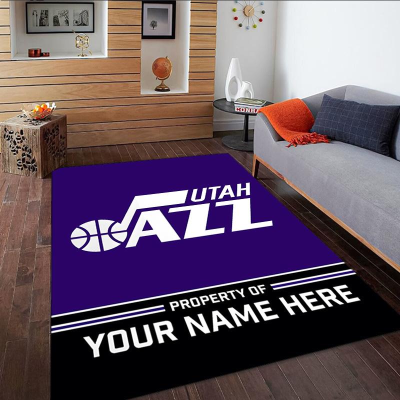 Jazz Basketball Team Carpet, Kitchen Rugs, Yoga Mat, Non-Slip Mats, Rug for Bathroom, Living Room bedroom, Camping Rugs Christmas Gift
