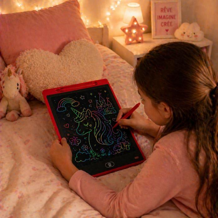 Tablette Graphique LCD - SHOP-STORY - 12 pouces - Écran effaçable instantanément - Affichage multicolore - Portable léger