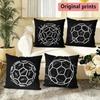 Modern Abstract Soccer Print Throw Pillow Covers Pattern Cushion Cover Suitable For Sofa Bedroom Car Pillow Cover