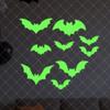 New Happy Halloween Window Clings Decor Removable Bat Specter Glow in The Dark Eyes Luminous Window Sticker Home Decor