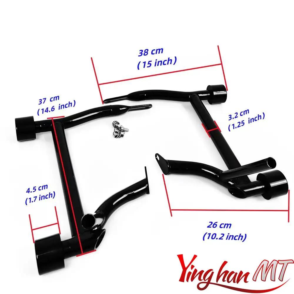 Motorcycle Rear Saddlebag Guard Rails Bracket For Harley Touring Electra Glide Ultra Road King Street Glide Road Glide 09-23