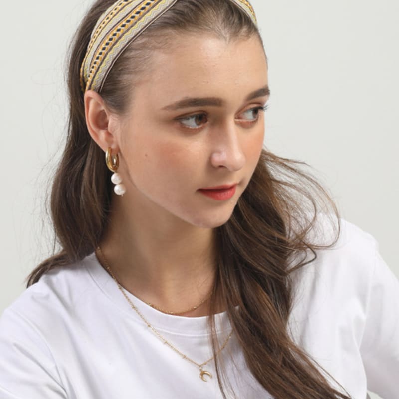 LALA Ethnisches Haarband - Elfenbein