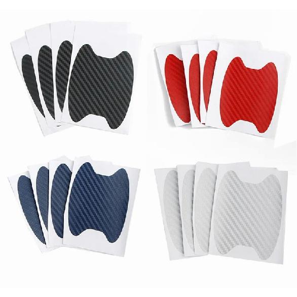 4 Stück/Set Auto Türgriff Aufkleber Kohlefaser Kratzfest Abdeckung Auto Griff Schutzfolie Außen Styling Zubehör