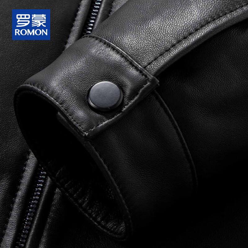 ROMON Men's Genuine Sheepskin Leather Jacket