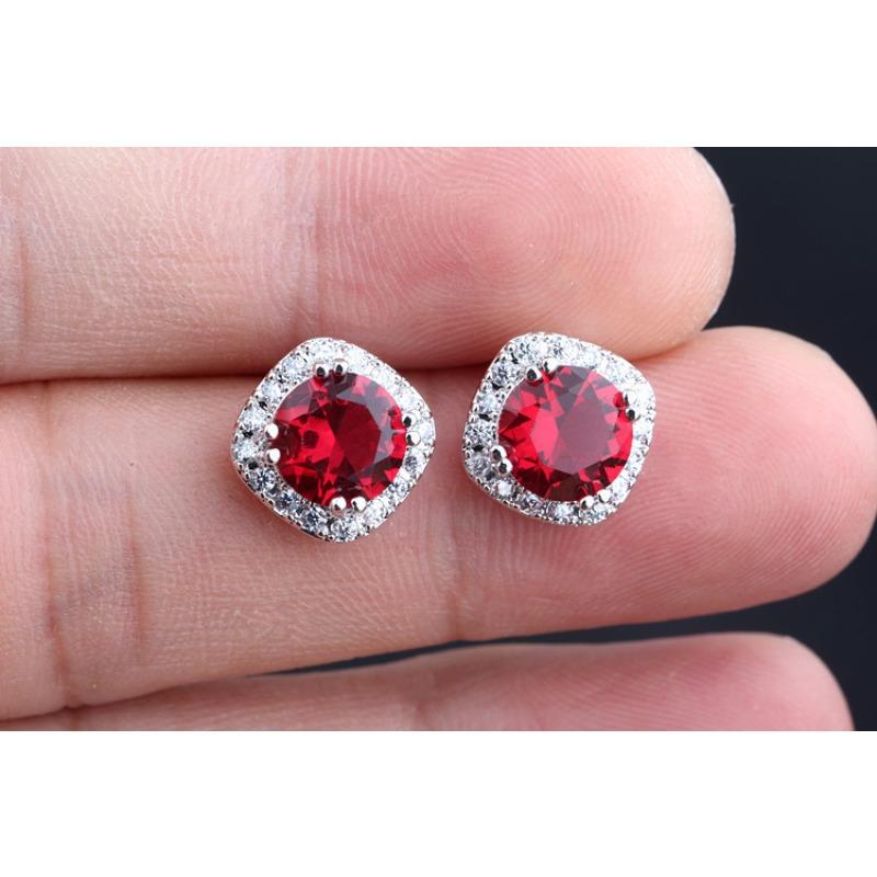 New Korean Zircon Fine Earrings for Women  Fashionable Copper Earrings  Pure Copper Earrings Studs