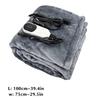 WarmSky Car Heated Blanket 40×30inch 100*75CM Plush Flannel Electric Throw with 9-Level Temperature Settings 8-Hour Auto