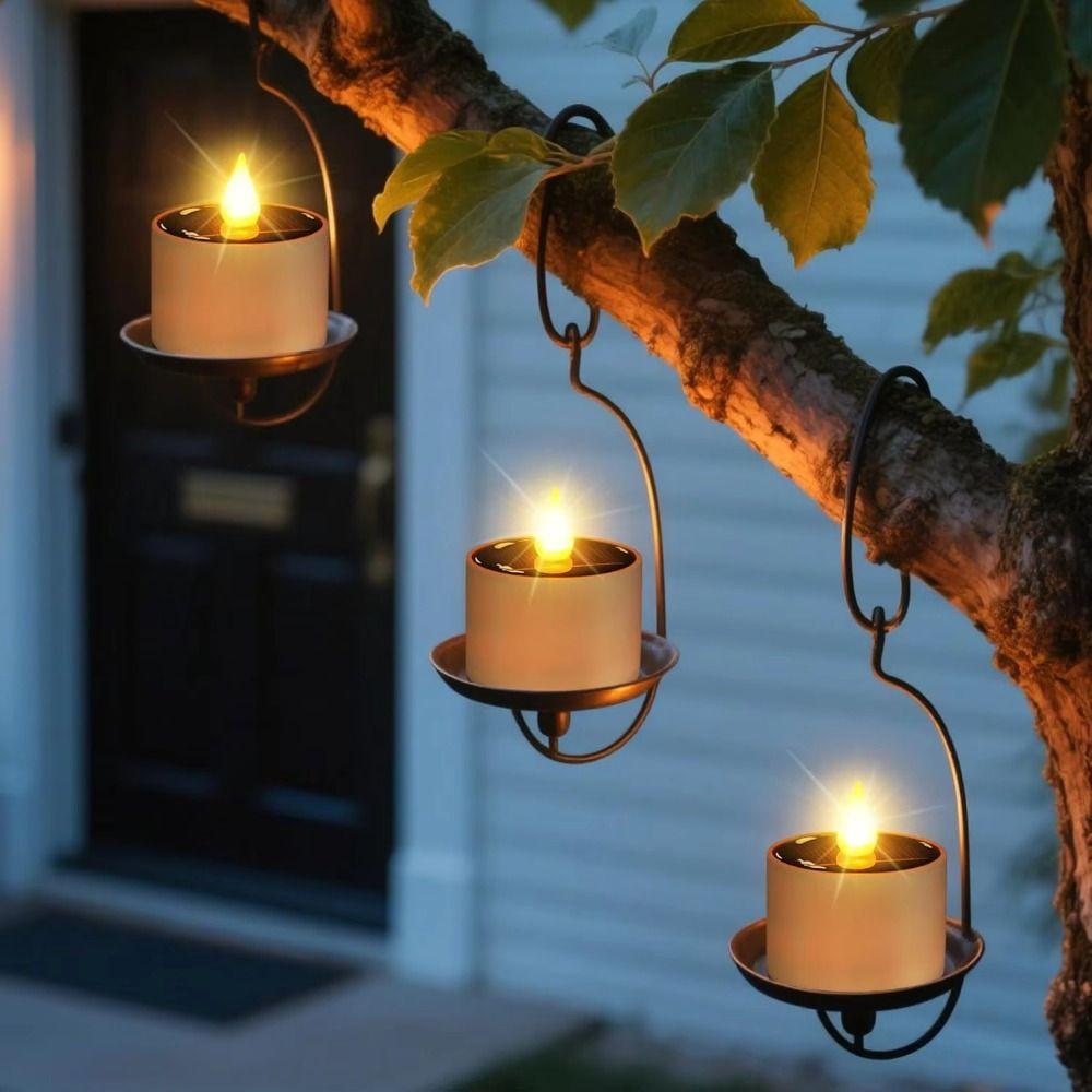 Outdoor-Ready LED Candle Waterproof Flameless Candle Solar Tealight Home Decoration