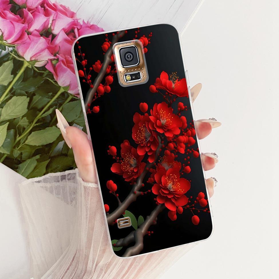 Transparent For Samsung S5 Case Fashion Butterfly Cute Cat Funny Painted Cover For Samsung Galaxy S5 SM-G900F SM-G900M Casing