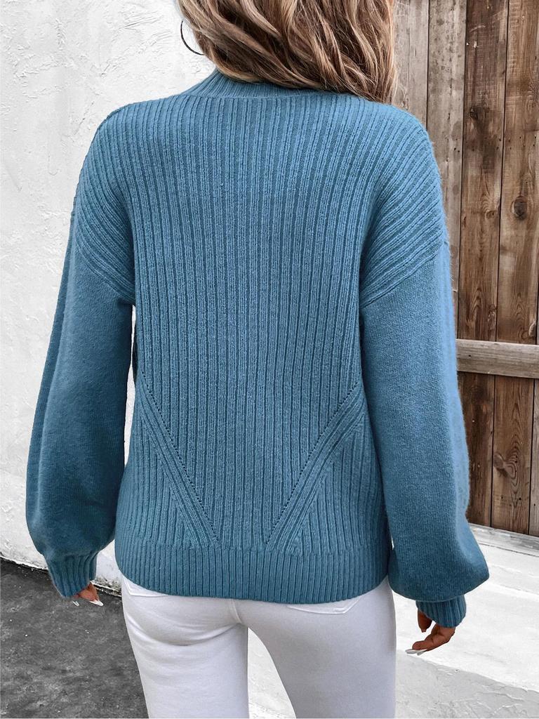2024 European/American Autumn/Winter Women's Stand-up Collar Solid Cardigan Sweater Coat