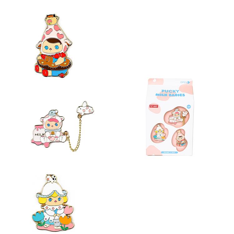 

Новая коллекция POP MART PICKY Milk Baby, набор из 3 значков Pucky Elf Trendy Figures 2см/4см 201200300 Box of 3 pcs