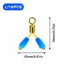 10 pezzi di clip anti-avvolgimento in silicone per biforcazione rapida, connettore ad anello a forma di 8, accessori per attrezzi da pesca