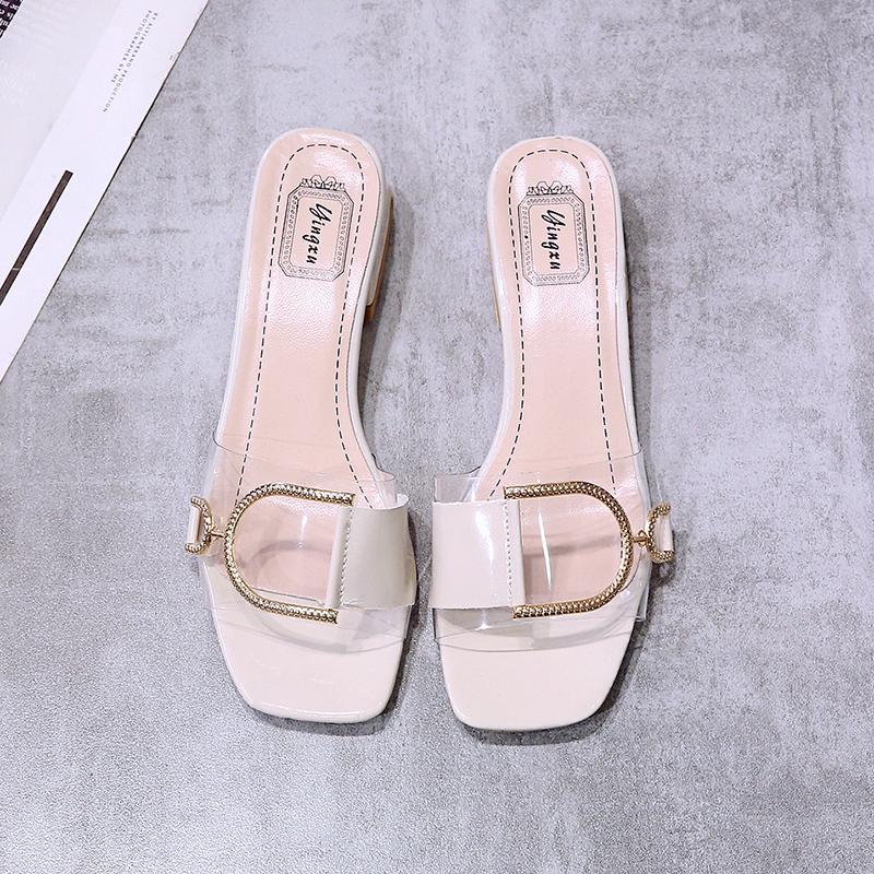 Sandale transparente noi de vară la modă pentru femei, sandale de vară la modă pentru femei, tocuri înalte, tocuri medii, tocuri groase