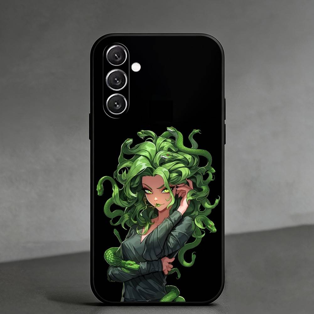 C-Cartoon medusa Phone Case For Samsung Galaxy A91,80,73,72 ,71,53,52,32 ,31,22,21s,20,Soft Black Case Samsung a50 30s 50s