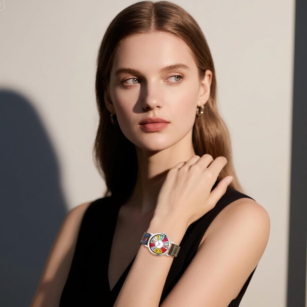 Bohemian Wristwatch with Braided Adjustable Genuine Quartz Analog Large Easy To Stylish Cute and Casual Day Gift for Her Women's Strap Length,