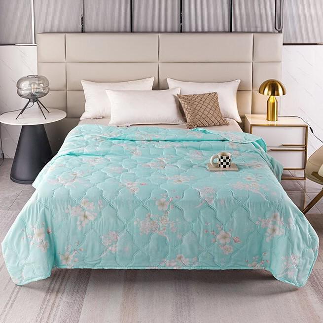 Summer Cool Gift Quilt Set: Washable Cotton Comforter & Thin Quilt