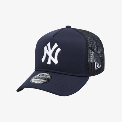 Neue ErA New York YAnkees Schwamm Serie A frAme Trucker Kappe Marine 15206364