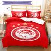 Olympiacos F.C Set Biancheria da Letto 3 Pezzi Copripiumino Chiusura Include 1 Copripiumino & 2 Federe per Tutte le Stagioni Camera da Letto Casa Arredo Stanza del Dormitorio