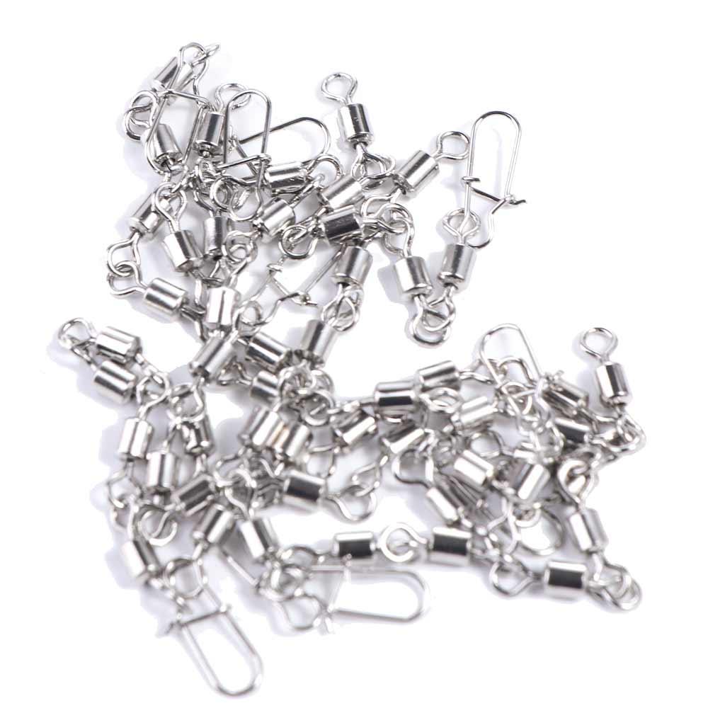 10pcs Copper Zinc Zinc Alloy Rolling Swivel Snap Anti-bite Chain Rolling Swivel Snap    Tackle Pesca