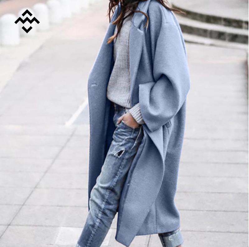 European & American Plus Size Woolen Light Luxury Women's Versatile Casual Coat